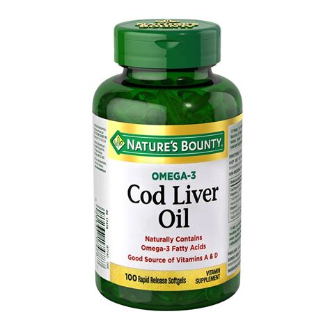 It is one of the best sources of omega 3 fatty acids (epa and dha) and contains relatively high amounts of vitamin a and vitamin d. Order Nature's Bounty Omega-3 Cod Liver Oil, 100 Softgels ...