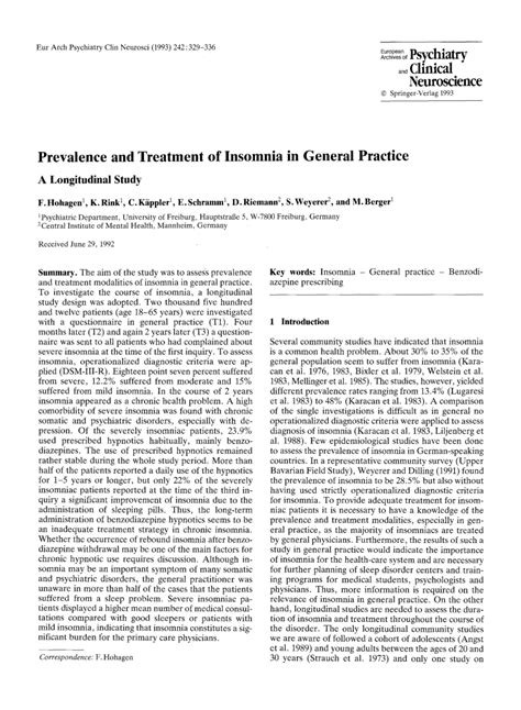 Скачать (pdf, 14.60 mb) читать. (PDF) Prevalence and treatment of insomnia in general ...