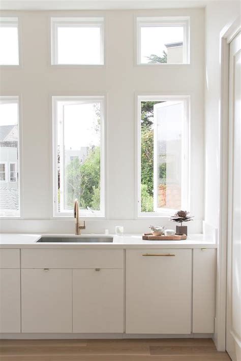Cottage Kitchen Flat Front Cabinets Design Ideas