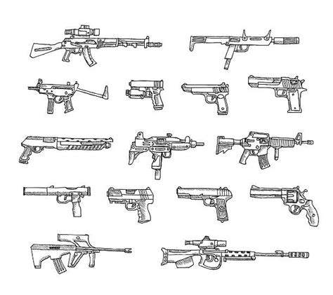 M16 Rifle Drawings Illustrations Royalty Free Vector Graphics And Clip