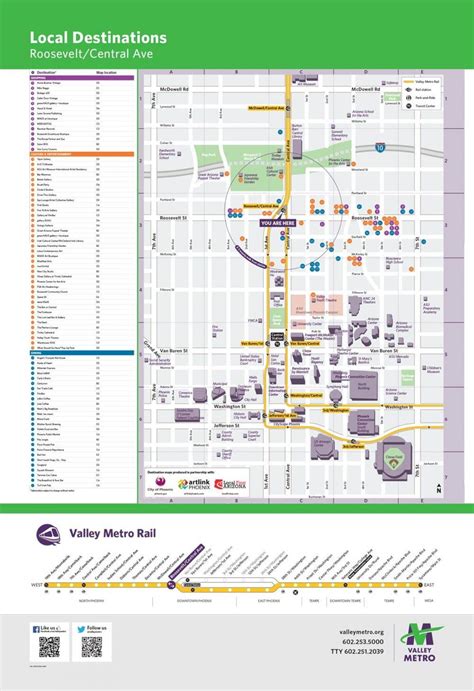 Valley Metro Light Rail Map Valley Metro Rail Map Arizona Usa
