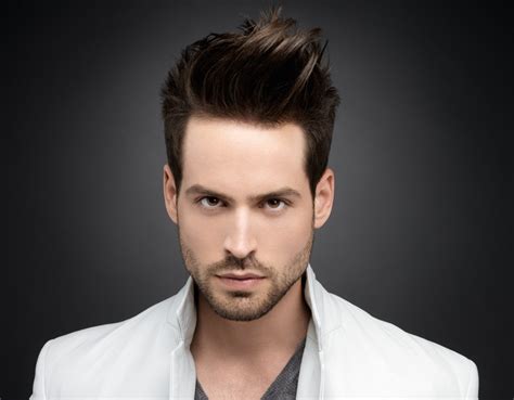 Pick the right hair gel. Guy with his hair cut around the ears and styled with gel