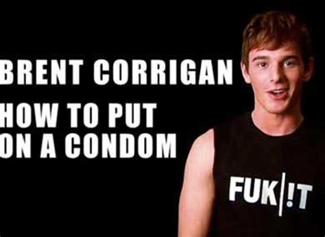 Brent Corrigan Bags It Up For Safe Sex Education
