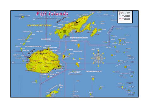 Detailed Fiji Map
