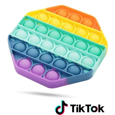 Great for twirling, fidgeting and of course popping! Pop it Fidget Toy- Known from TikTok - Hexagon - Rainbow ...