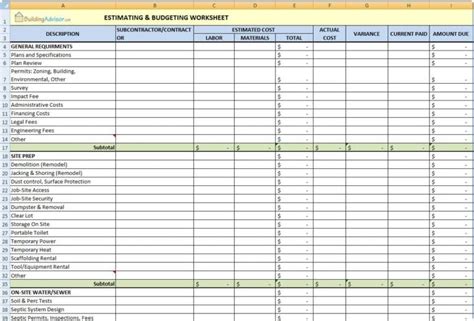 Save time and money while increasing your bidding success! residential construction cost estimator excel 1 — excelxo.com