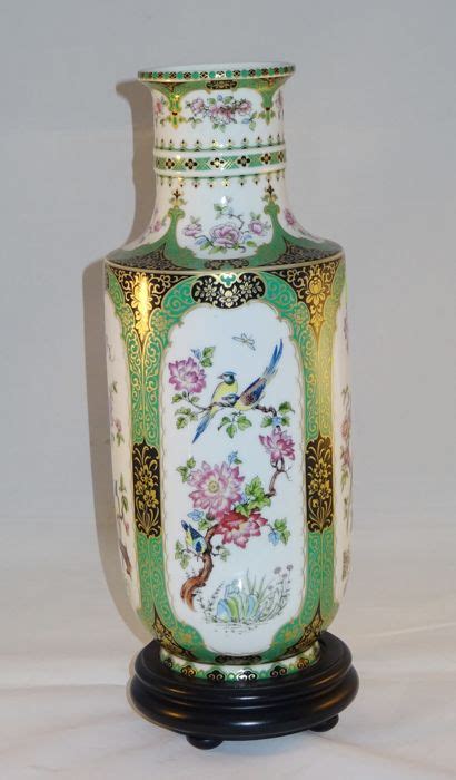 Design Mandschu Ak Kaiser Wgermany Porcelain Vase With Chinese Decor