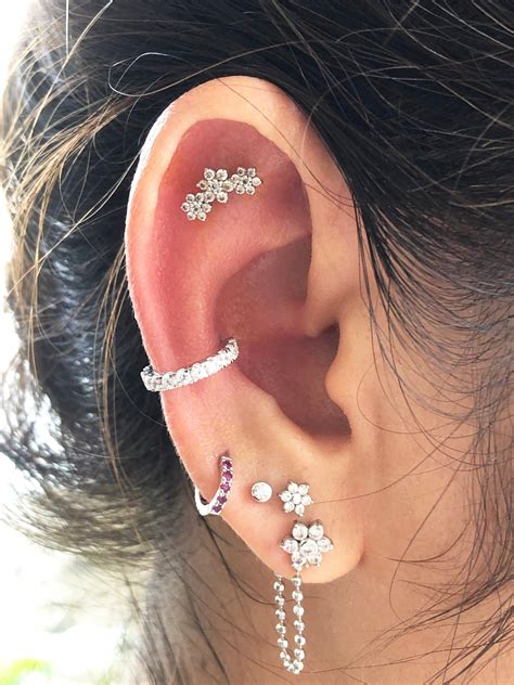 Front Facing Eternity Cz Clicker Conch Earring Cz Hoop Etsy Earings Piercings Body Jewelry