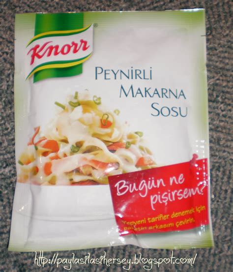 Ya da sıcak suda bekleterek. rosein: KNORR PEYNİRLİ MAKARNA SOSU