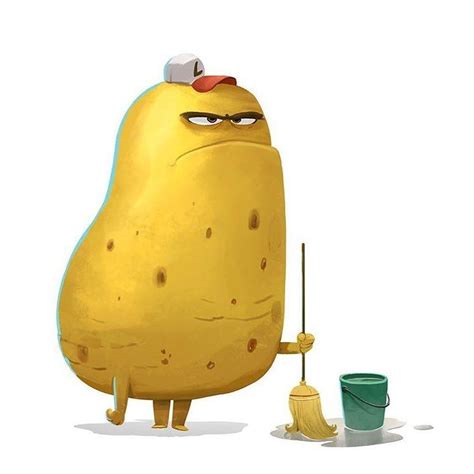 Potato Dude Cartoon Character Personaje Illustration Fruit