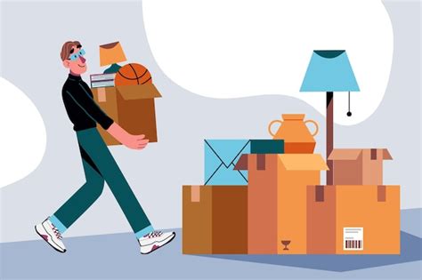 Free Vector House Moving Concept Illustration