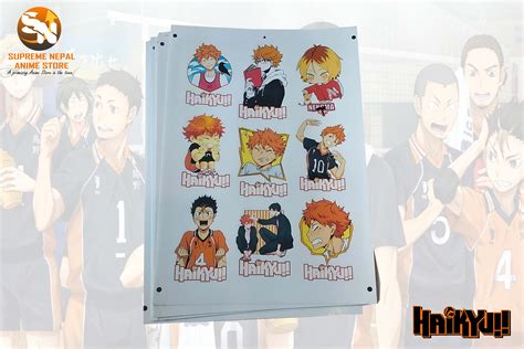 Haikyuu Sticker Set Of 9 Pcs Anime Store