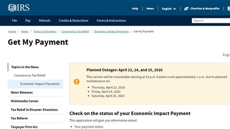 Payment Status Not Available On Irs Site Seems Resolved For Some