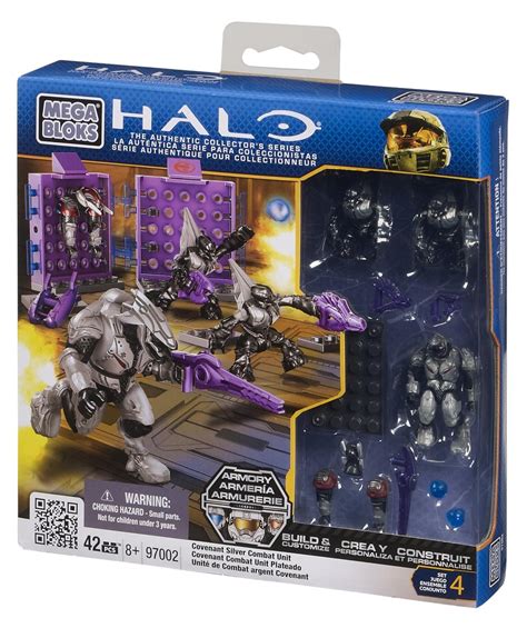 Amazon Com Mega Bloks Halo Covenant Silver Combat Unit Toys Games
