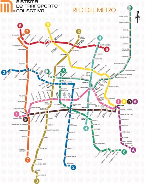 Mexico City Metro Map Subway Map Train Map