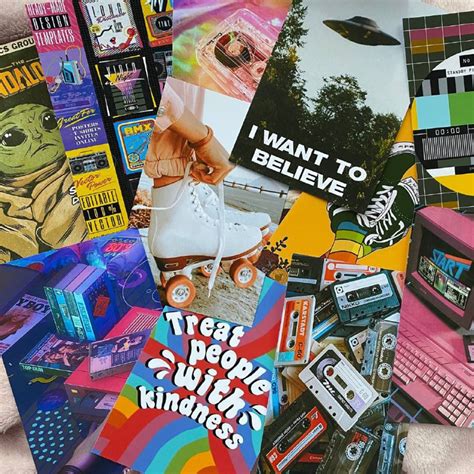 80s Wall Collage Kit Aesthetic Room Decor For Teens Retro Etsy