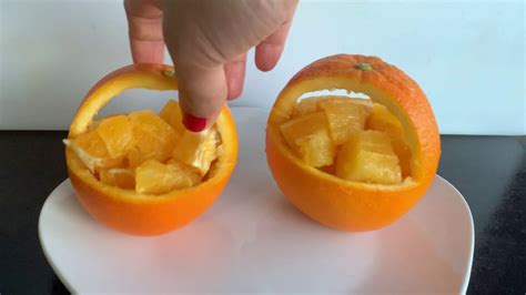 Orange Simple Basket Fruit Carving For Beginners Youtube