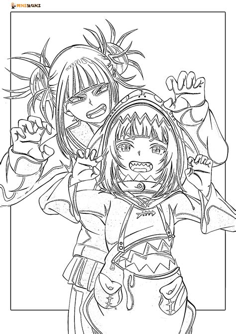 Toga My Hero Academia Coloring Pages Pearsonizzy
