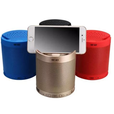 Mini Bluetooth Speaker With Cell Phone Holder Subwoofer Fm Radio Tf
