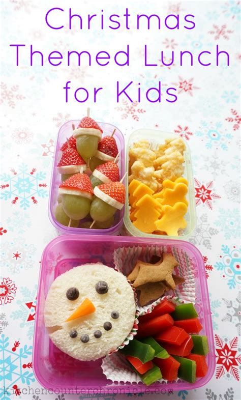 Breakfast, dinner, & snack ideas. Christmas Themed Lunch Ideas for Kids | Packed lunch boxes ...