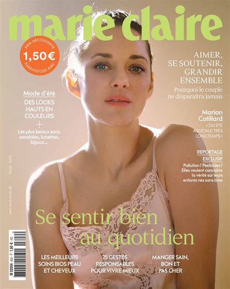 Marion Cotillard Marie Claire Magazine France June 2019 Issue