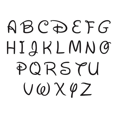 9 Best Images Of Large Printable Font Templates Disney Font Alphabet