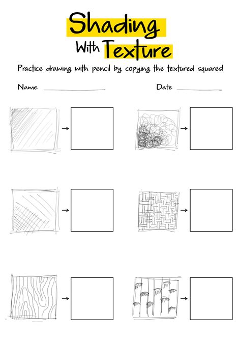 15 Drawing Texture Worksheet Free Pdf At