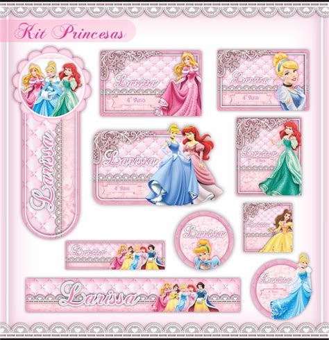 Etiquetas Escolares Princesas Disney V1