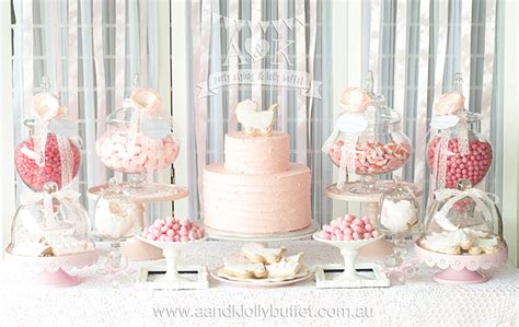 Jenny keller of jenny cookies created this gorgeous dessert table for molly's special day, her baby party as she called it! Michelle's Pretty in Pink Baby Shower Dessert Buffet