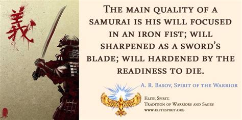 A R Basov Warrior Quotes Quotes Bushido