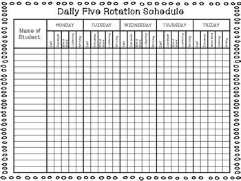 To get more information about the rotation schedule at the department of surgery at monmouth medical center in long branch, visit our website. Daily 5 Rotation Schedule by Adventures with Mrs B | TpT