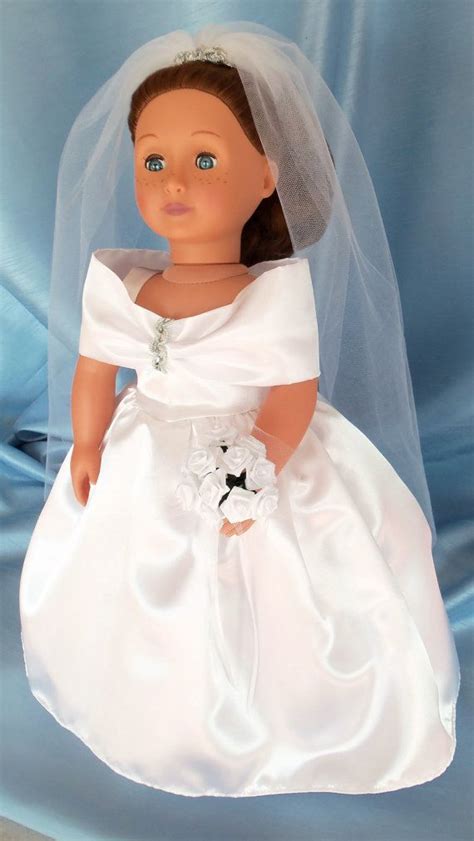 5 Piece Wedding Dress Ensemble For American Girl Doll And Etsy Doll