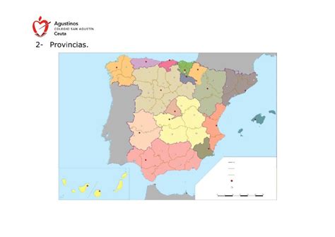 Mapa De España Político Worksheet