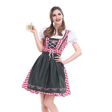 S 3xl 2019 Adult Women Oktoberfest Costume Octoberfest Bavarian Dirndl