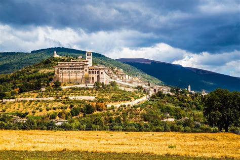 assisi province of perugia umbria region italy stock image image of cathedral historic