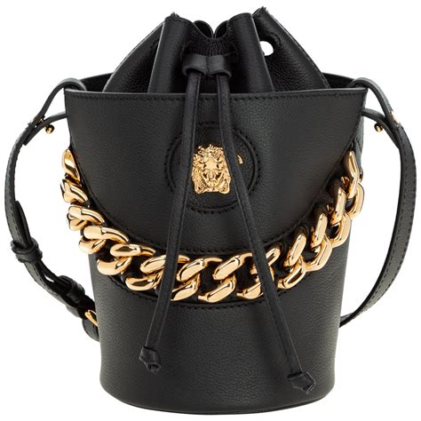 Versace La Medusa Bucket Bag In Black Modesens