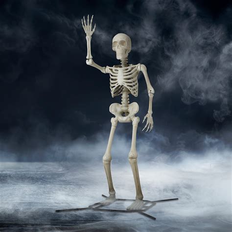 Halloween Giant Poseable Skeleton Decoration Bone Color 10 Ft By Way