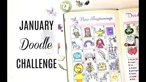 Doodle With Me January Doodles Cute Easy And Quick Youtube