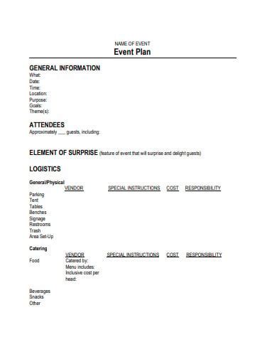 15 Event Plan Templates In Pdf Doc Xls