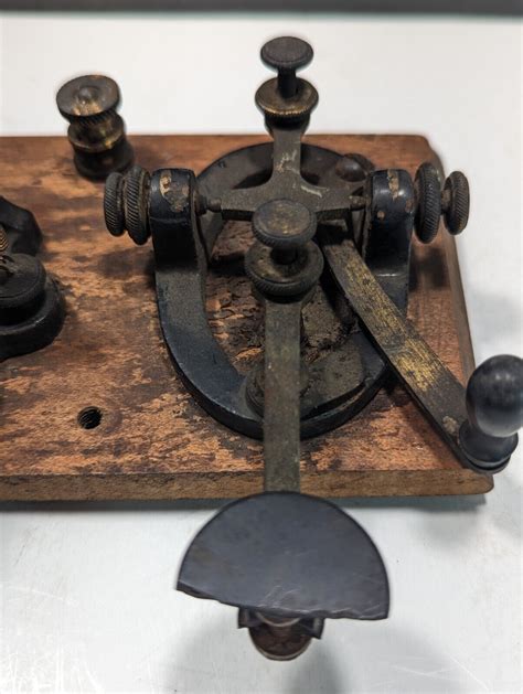Antique Key And Telegraph Sounder Kob Jh Bunnell Morse Code Ebay