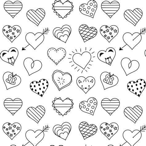 Free printable heart coloring page - ausdruckbare Ausmalseite - freebie
