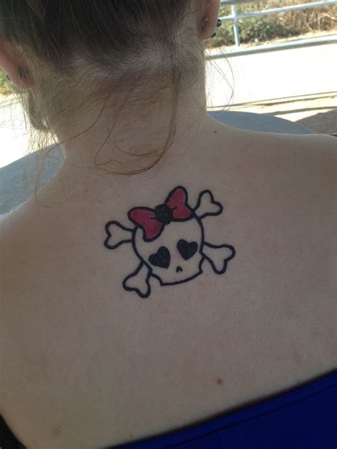 Cute Skull With Pink Bow Pink Bow Tattoos Girly Skull Tattoos
