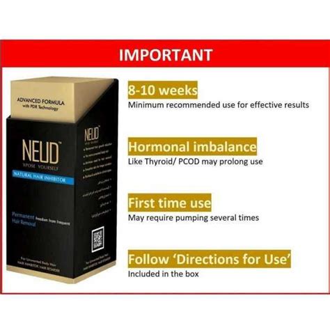 NEUD Natural Hair Inhibitor Permanent Removal Cream 100 Gm JioMart