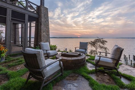 Patio With Firepit And Beautiful Lake View Incredible Is What