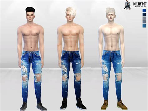 The Sims Resource Ibisa Distressed Denim Jeans By Mclaynesims • Sims 4