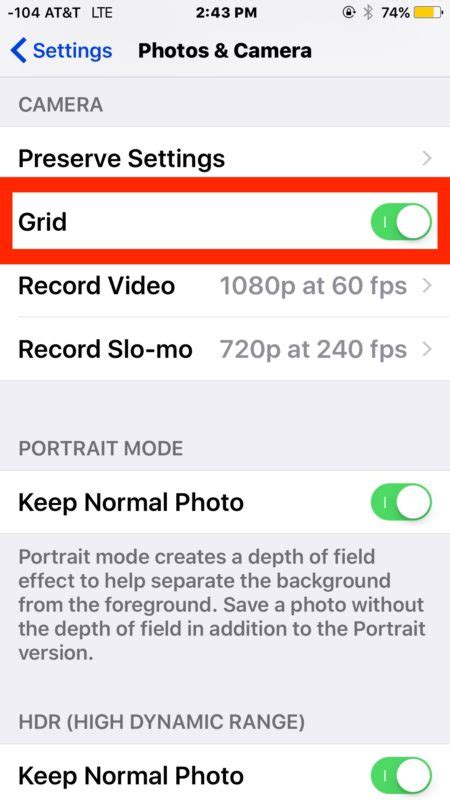 Enable The Iphone Camera Grid To Take Better Pictures