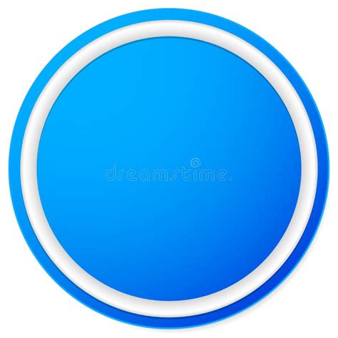 Empty Circle Button Badge Background Isolated On White Stock Vector