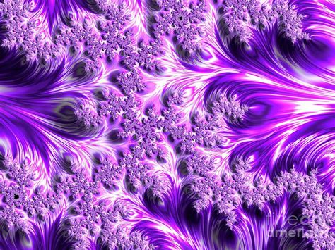 Fractals Digital Art Purple Waves By Elisabeth Lucas Fractal Art