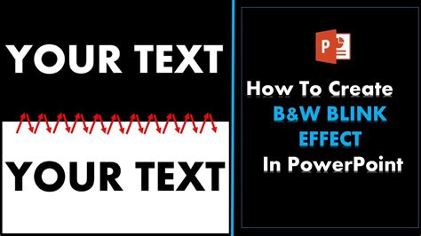How To Create Bandw Blink Text Effect In Powerpoint Youtube