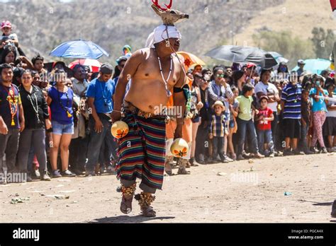 The Pharisees Of The Yaqui Tribe Perform A Mask Burning Ritual During